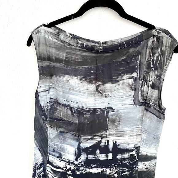 Victor Alfaro Paint Wide Neck Sleeveless Dress Size 4 - Picture 3 of 8